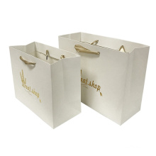 Eco-Friendly High Quality Gift Packing White Cloth Shopping Bags with Custom Logo Printing